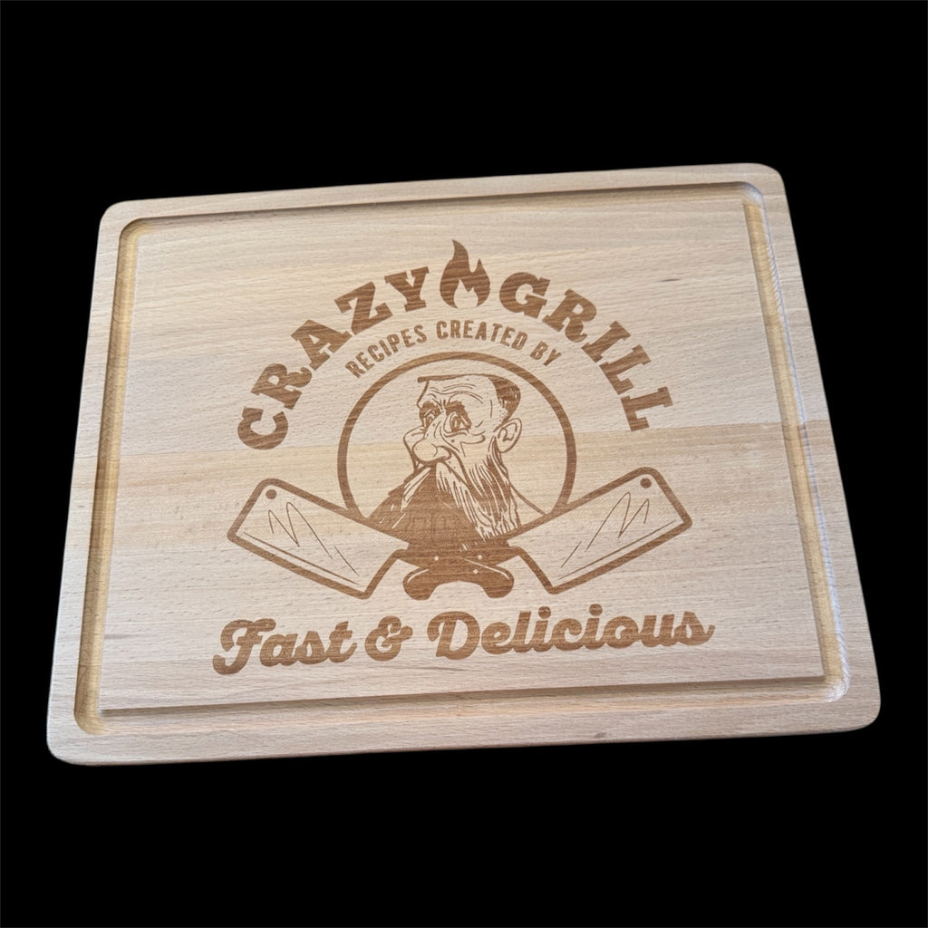 Holzschneidebrett „Crazy Grill“
