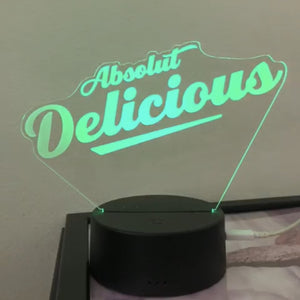 Absolut Delicious Neon-Aufsteller