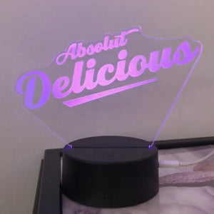 Absolut Delicious Neon-Aufsteller