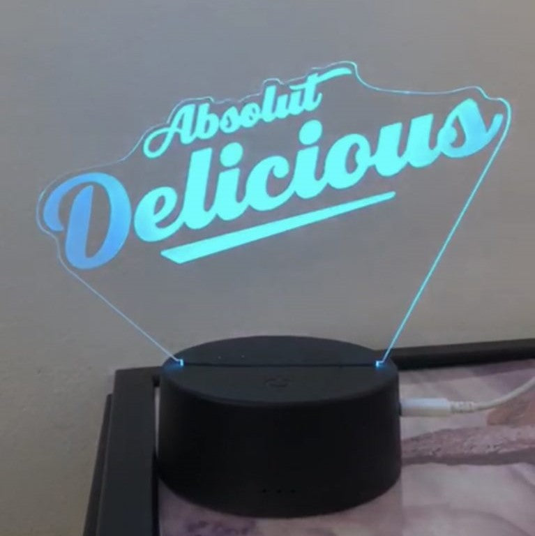 Absolut Delicious Neon-Aufsteller